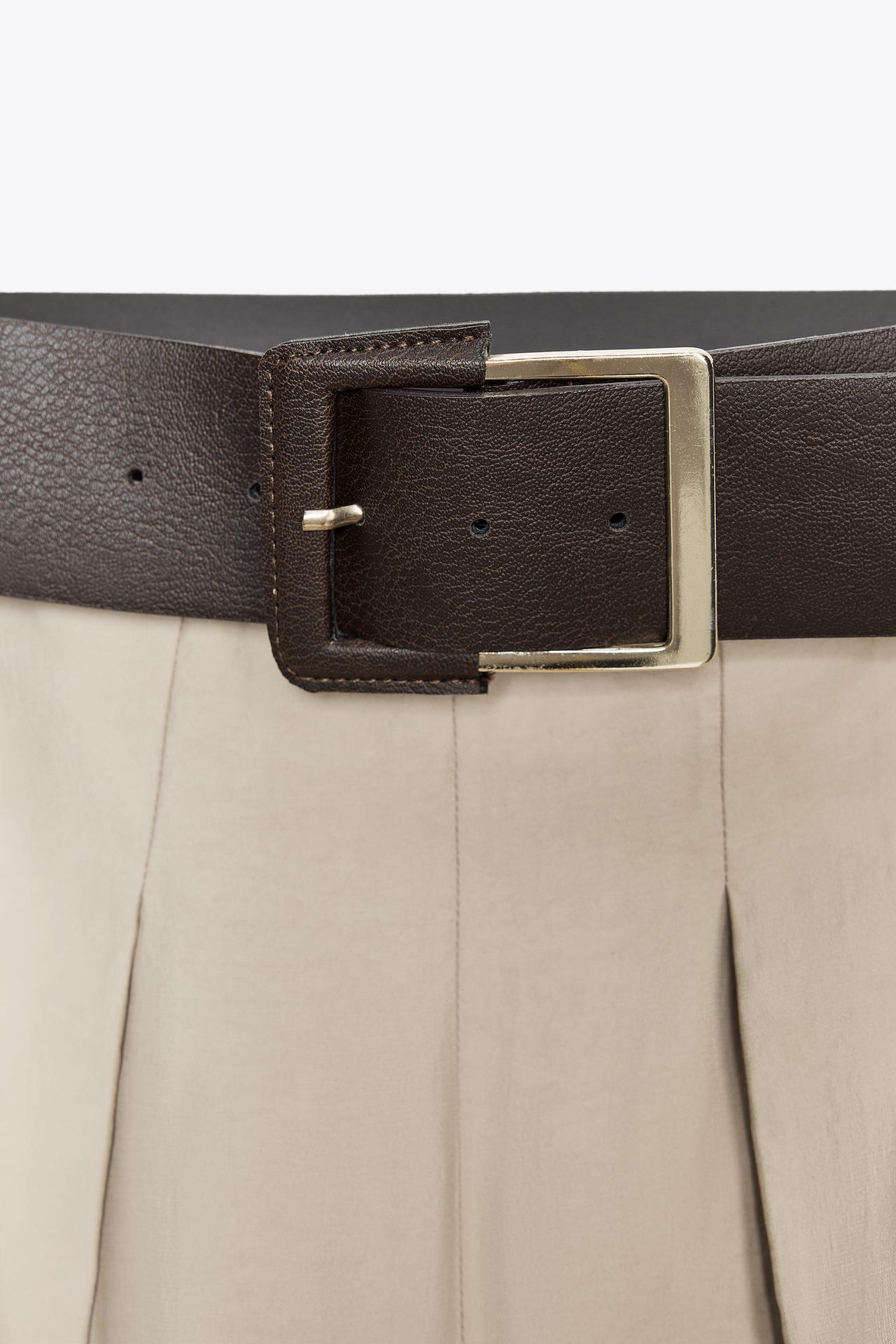Belted Midi Skirt