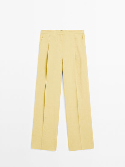 Suit trousers with dart detail