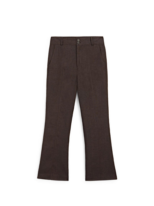 Flare fit trousers 100% linen