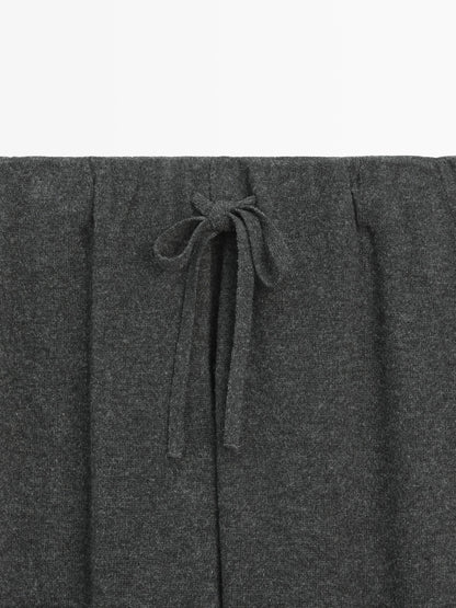 100% wool knit sarouel trousers with pockets