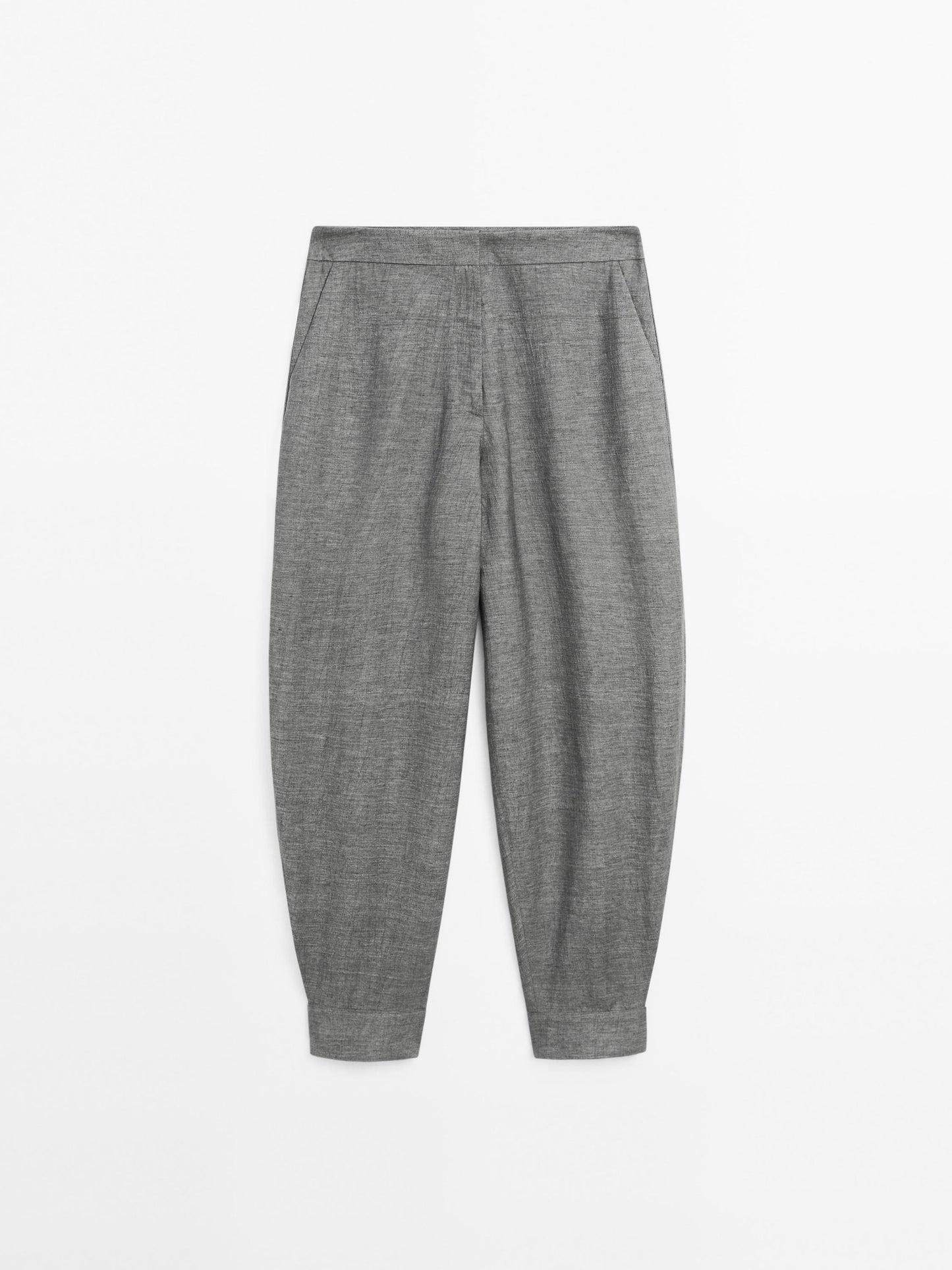 Balloon fit trousers with button details
