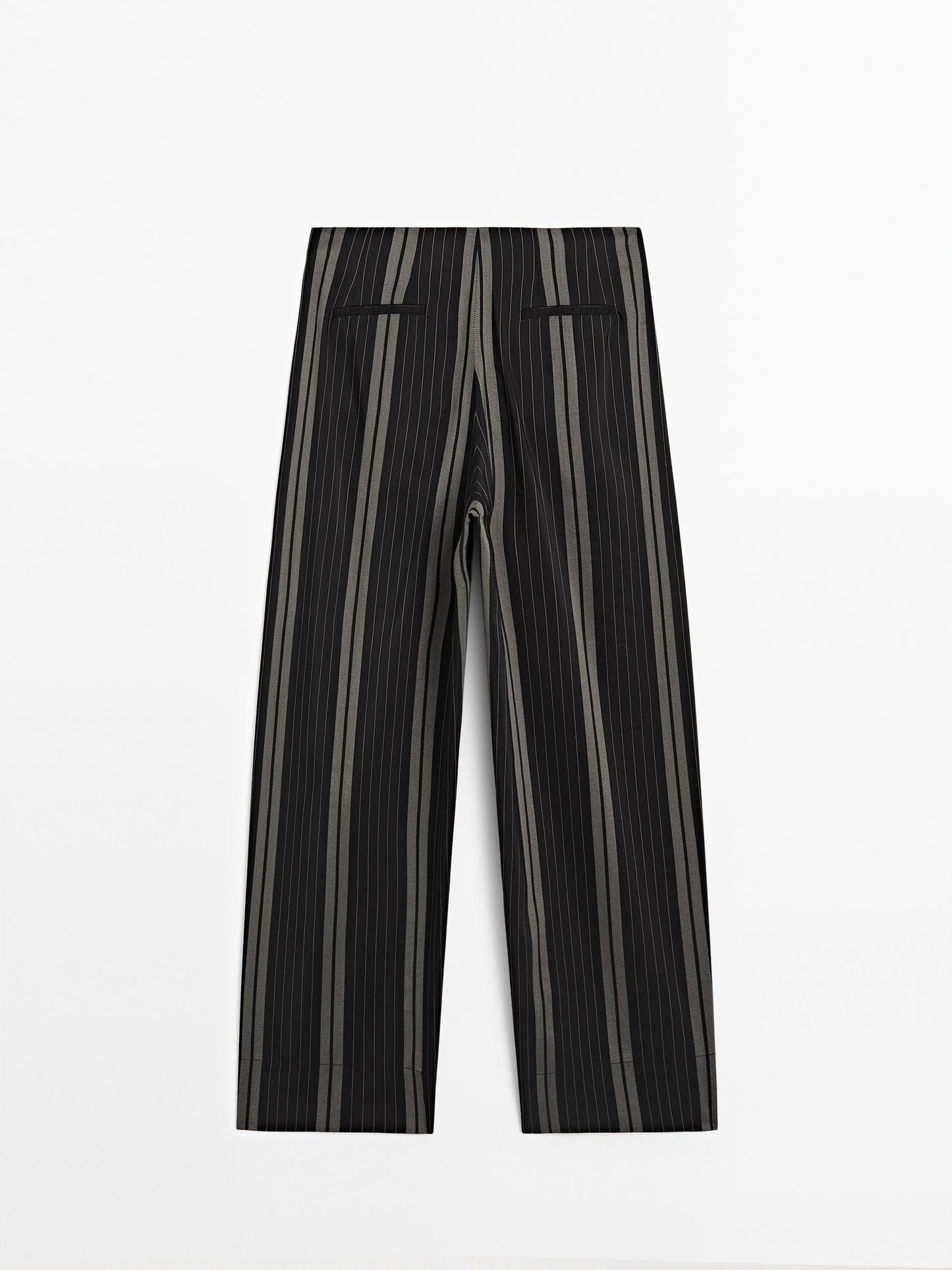 Lightweight striped flowing trousers