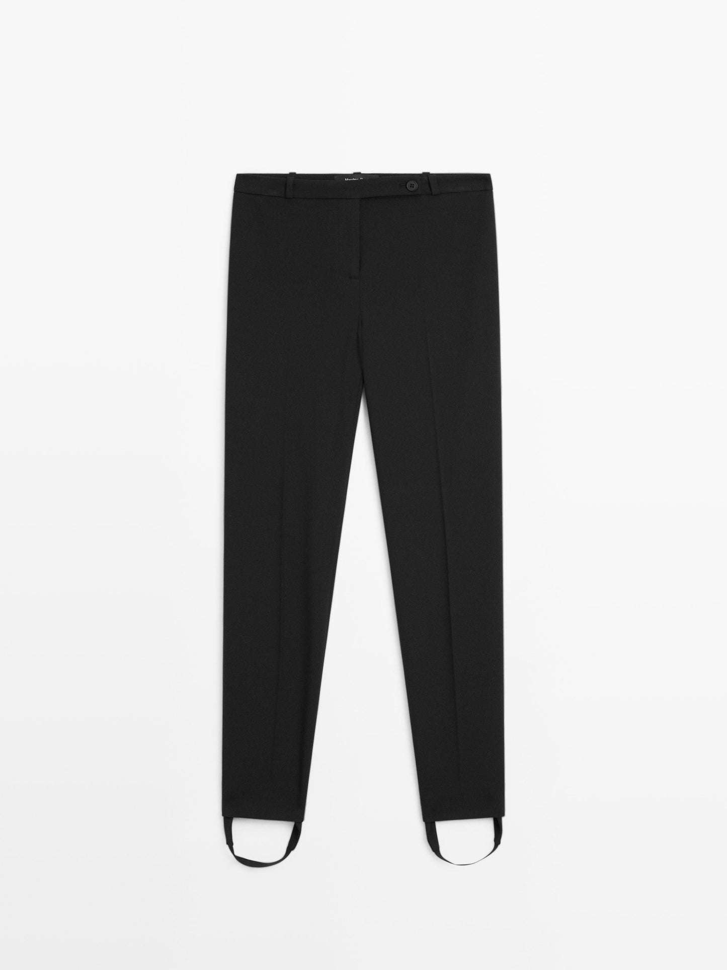 Darted trousers with elasticated hems