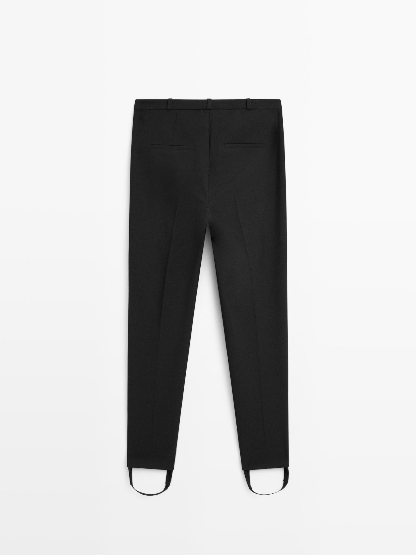 Darted trousers with elasticated hems