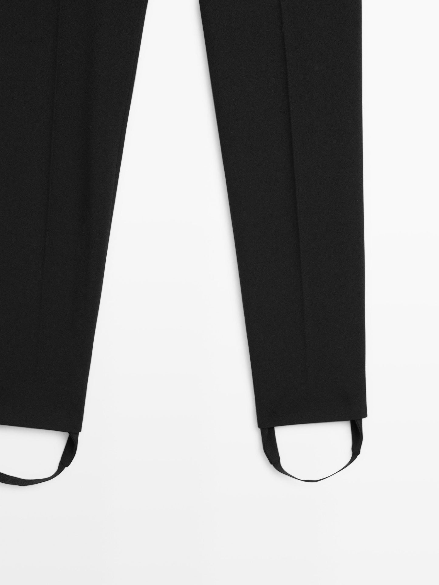 Darted trousers with elasticated hems
