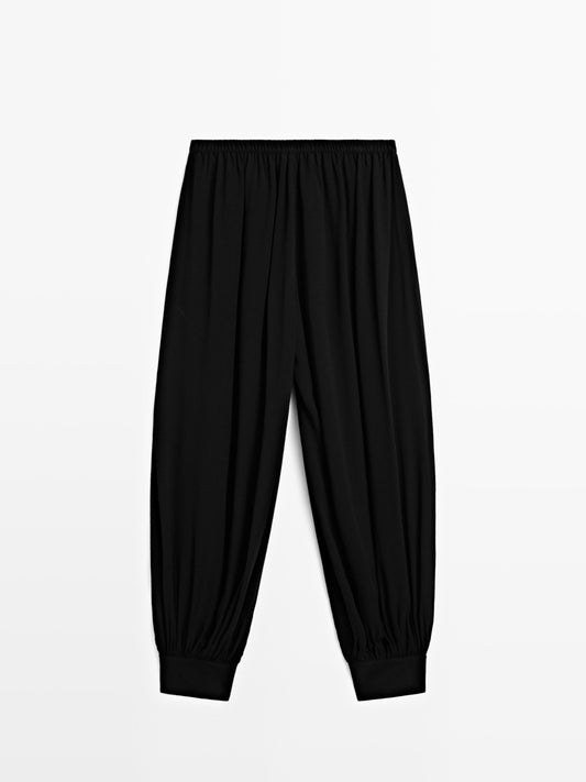 Sarouel trousers with button details