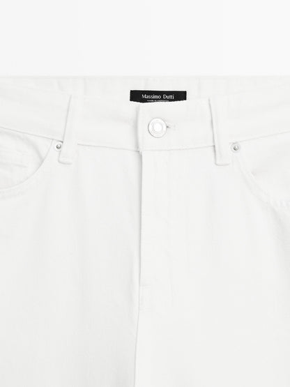 High-waist barrel fit jeans