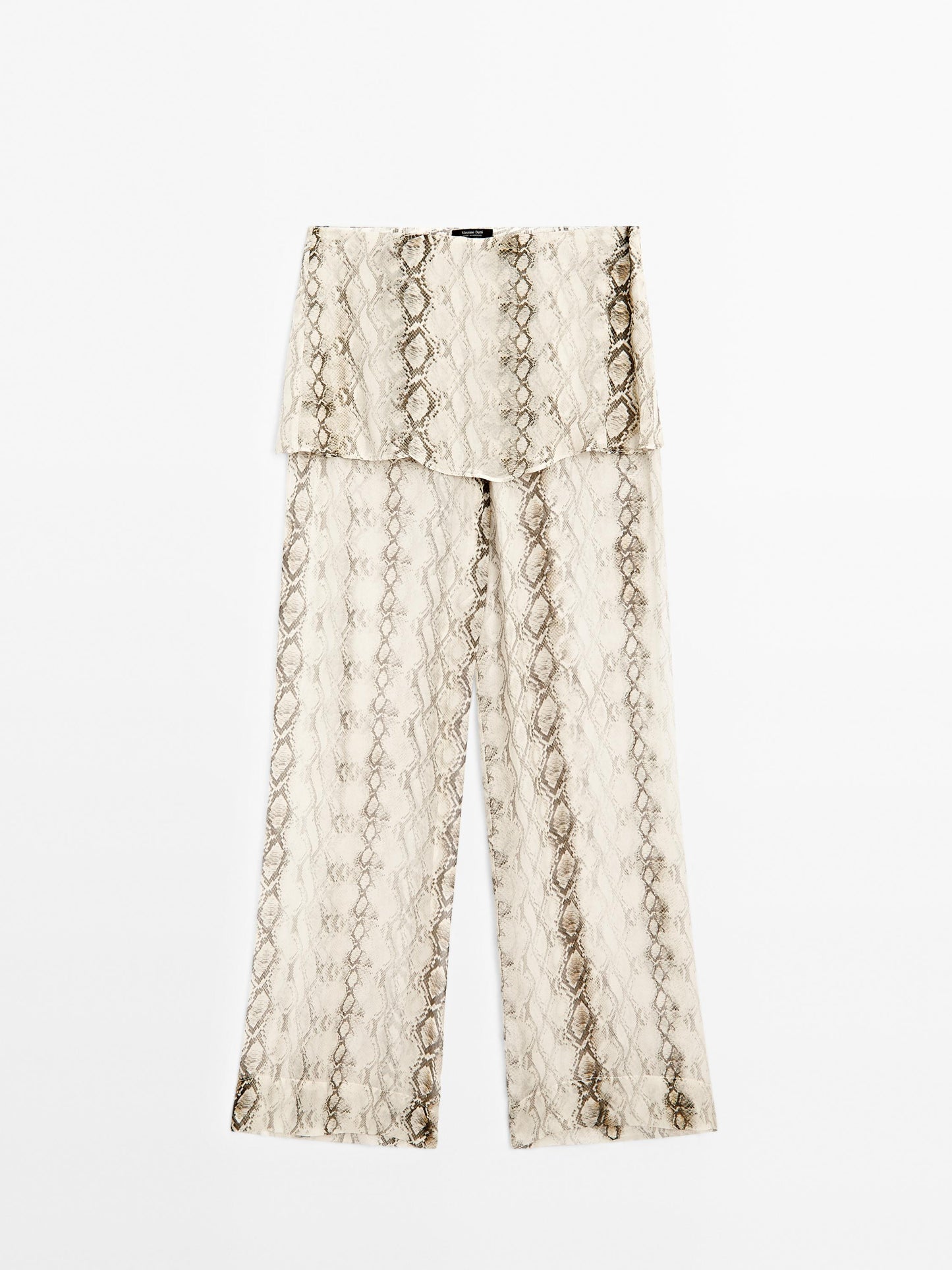 Lightweight flowing animal print trousers