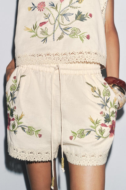 ZW Collection Embroidered Bermuda Shorts