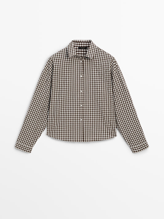 Gingham cotton shirt