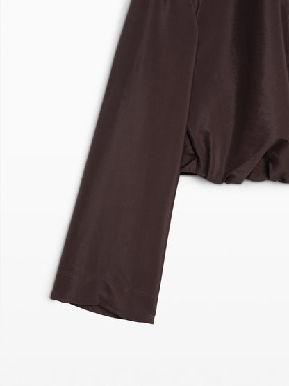 Satin shirt with vent detail
