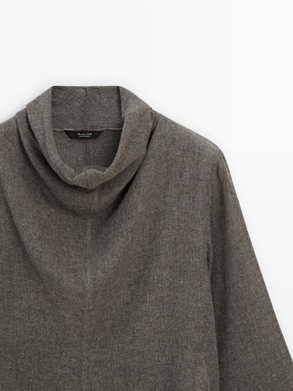 High neck shirt top