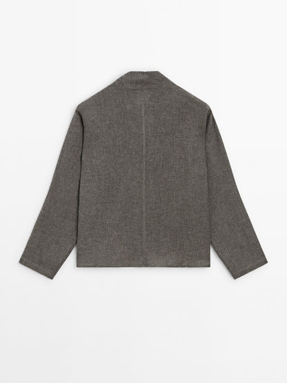 High neck shirt top