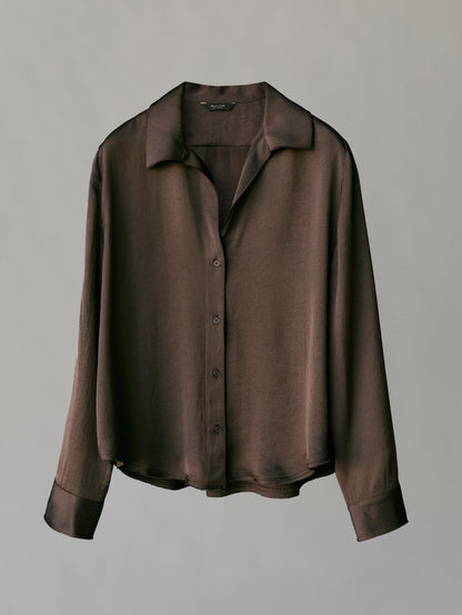 Flowing satin shirt