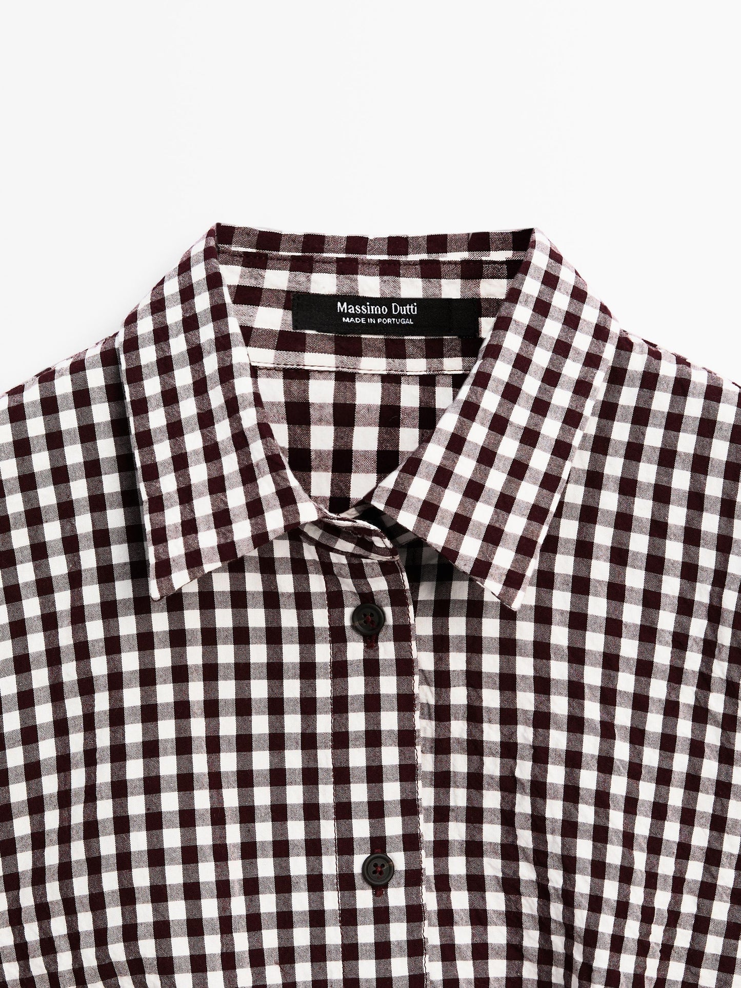 Flowing gingham check shirt