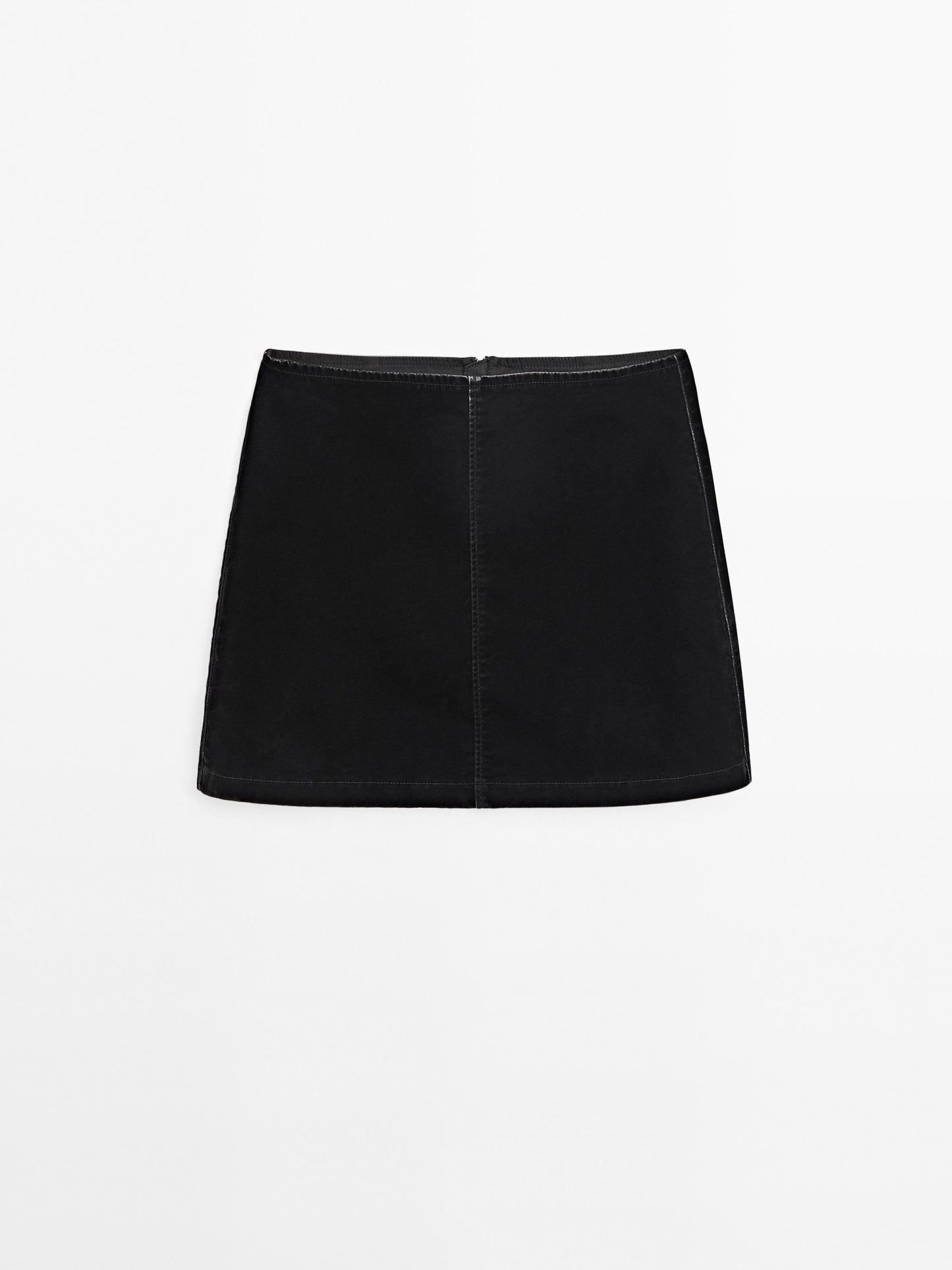 Cotton blend mini skirt