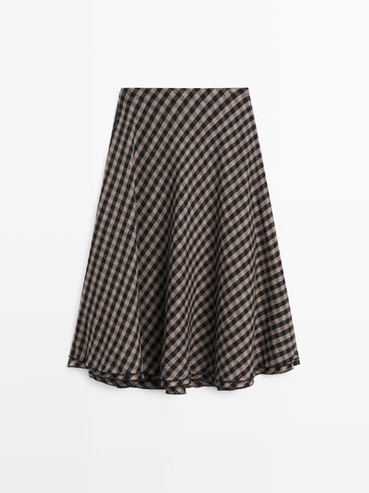 Flared with check detailing