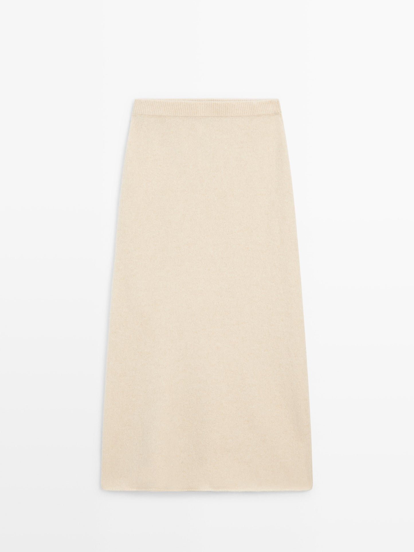 Knit alpaca and wool midi skirt