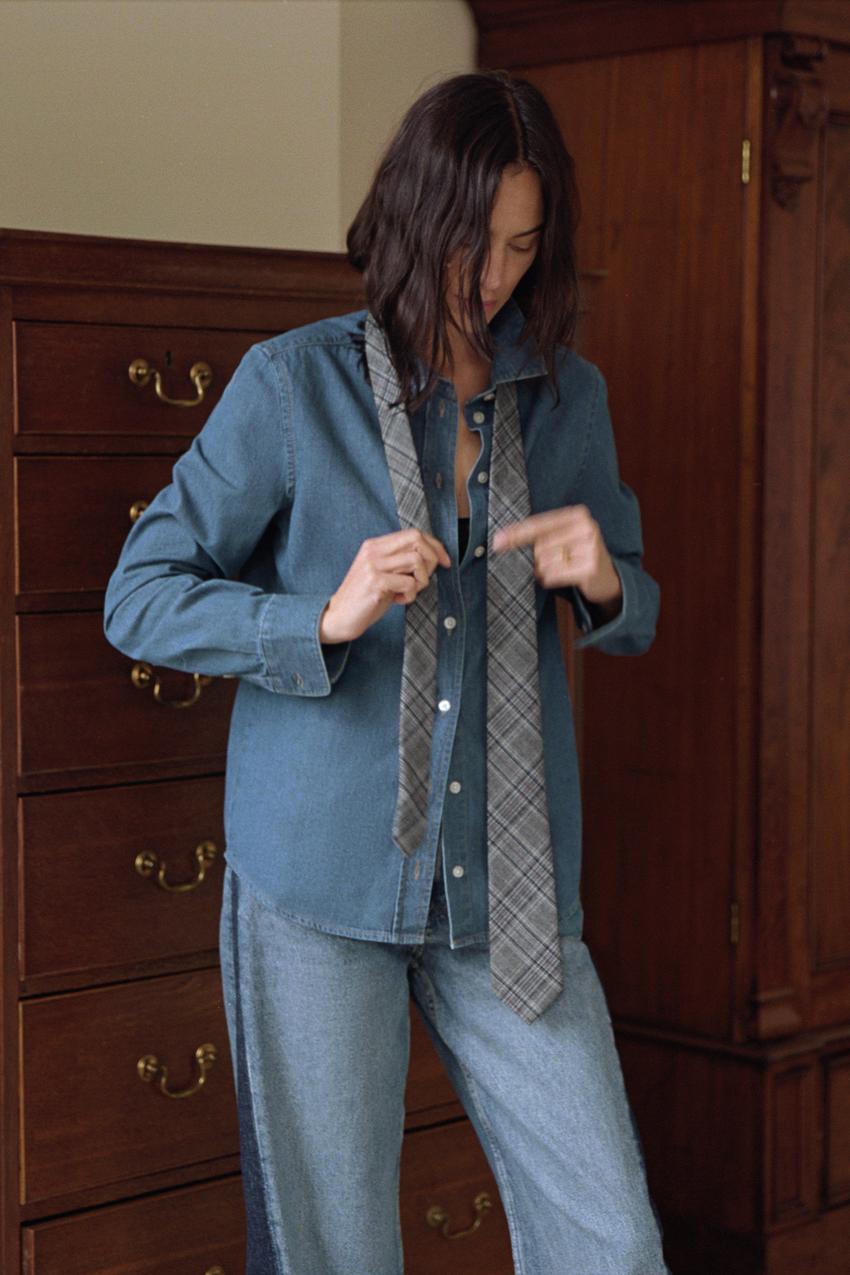 Zw Collection Slim Denim Shirt