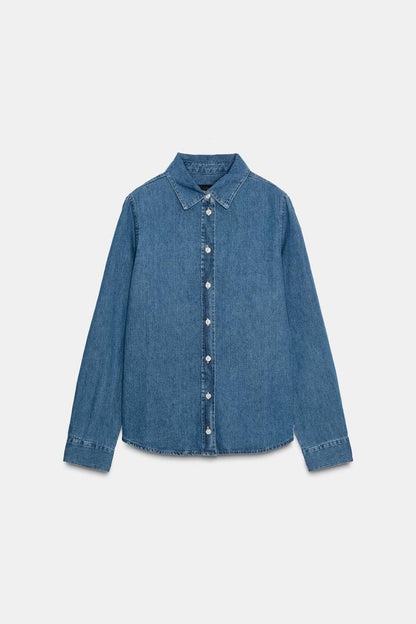 Zw Collection Slim Denim Shirt