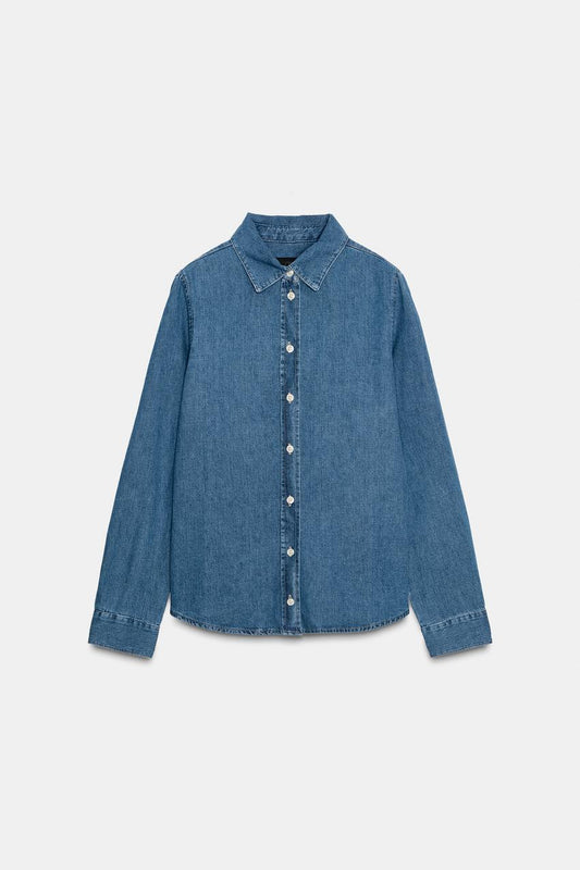 Zw Collection Slim Denim Shirt