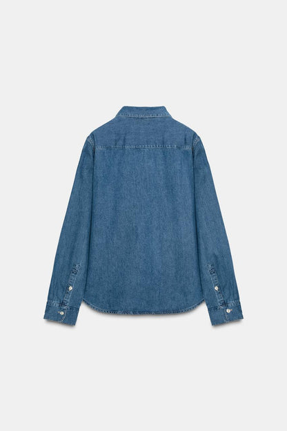 Zw Collection Slim Denim Shirt