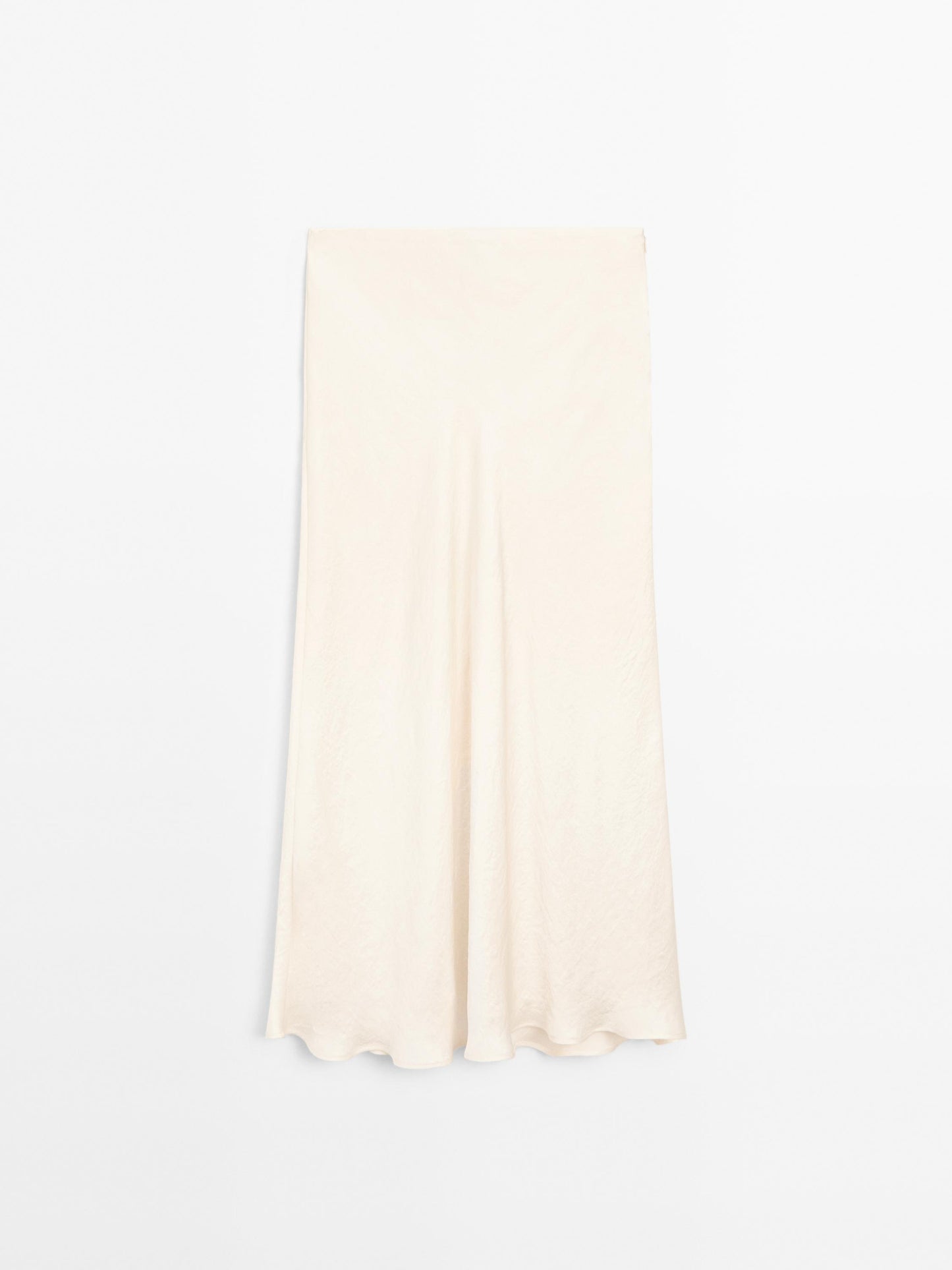 Flowing satin midi skirt · Cream · Sunglasses | Massimo Dutti