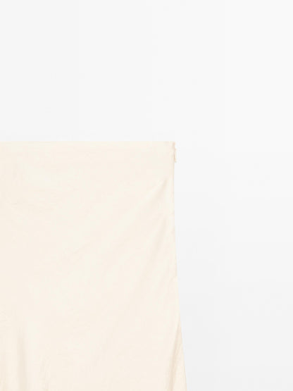 Flowing satin midi skirt · Cream · Sunglasses | Massimo Dutti