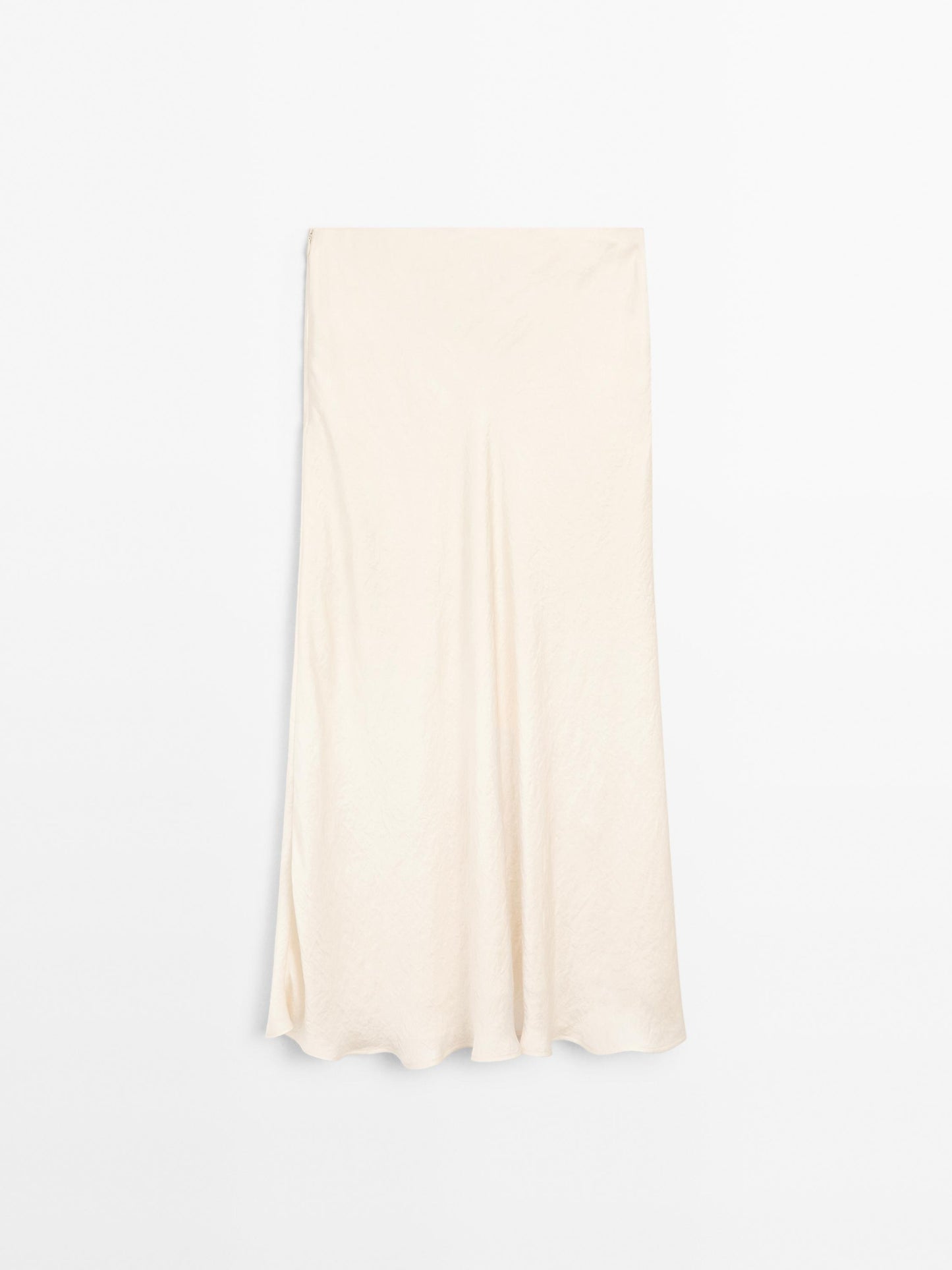 Flowing satin midi skirt · Cream · Sunglasses | Massimo Dutti
