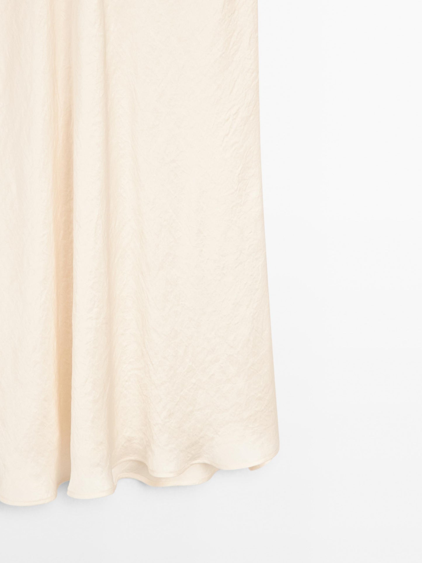 Flowing satin midi skirt · Cream · Sunglasses | Massimo Dutti