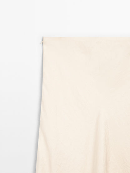 Flowing satin midi skirt · Cream · Sunglasses | Massimo Dutti