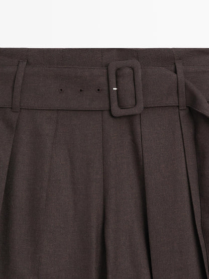 Skort trousers with belt