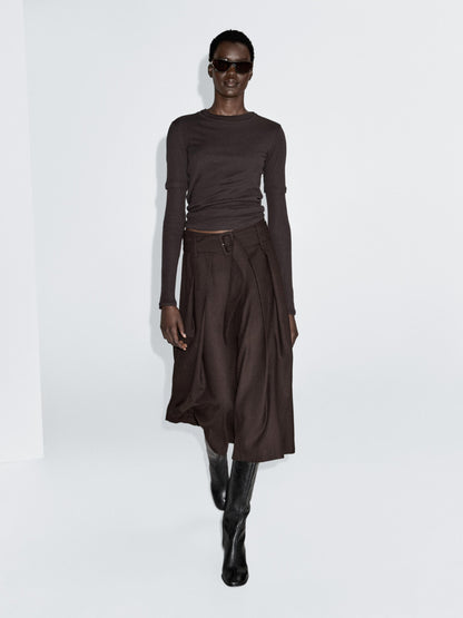 Skort trousers with belt