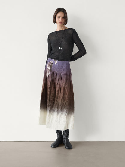 Ombré midi skirt