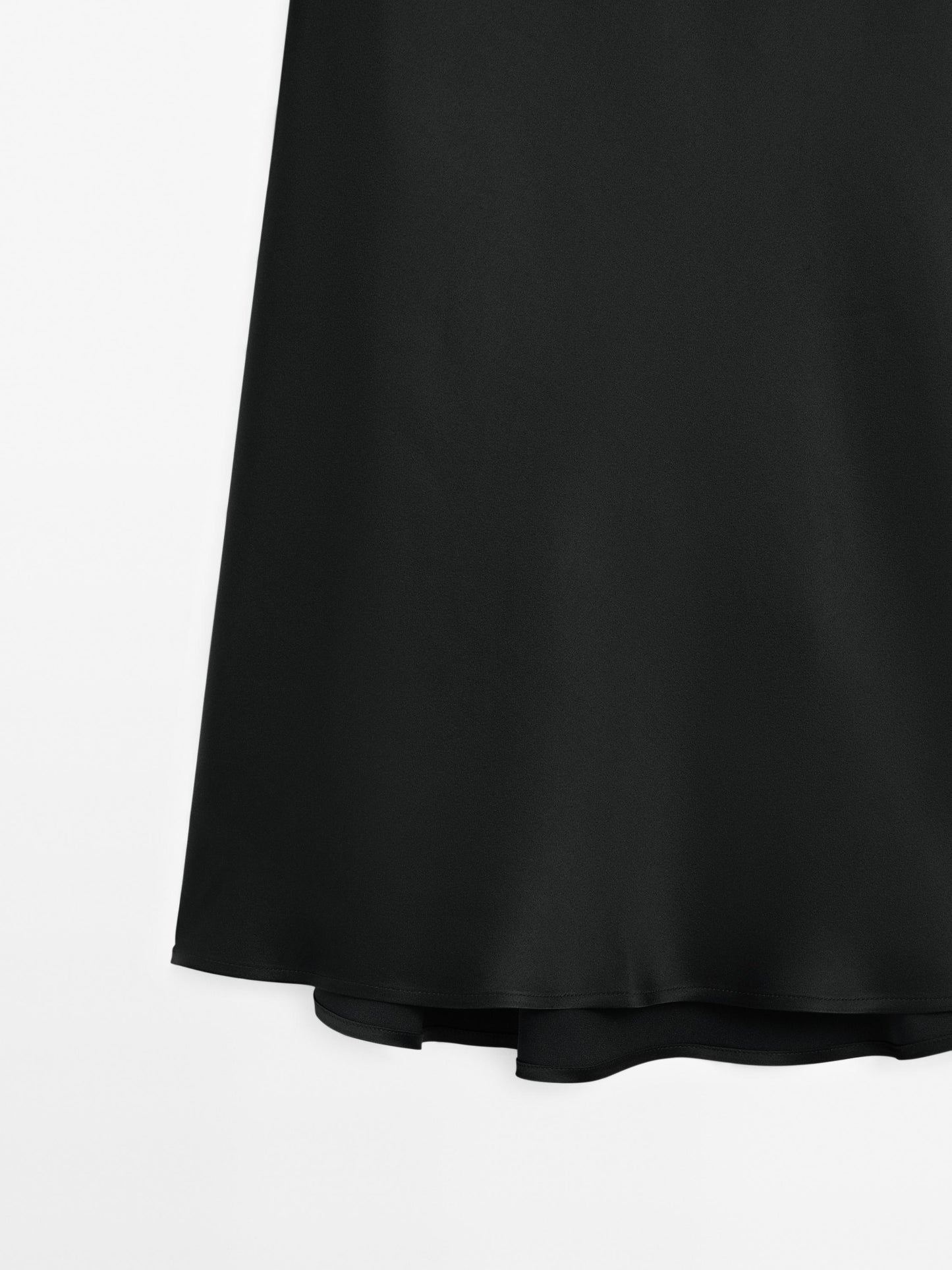 Satin midi skirt