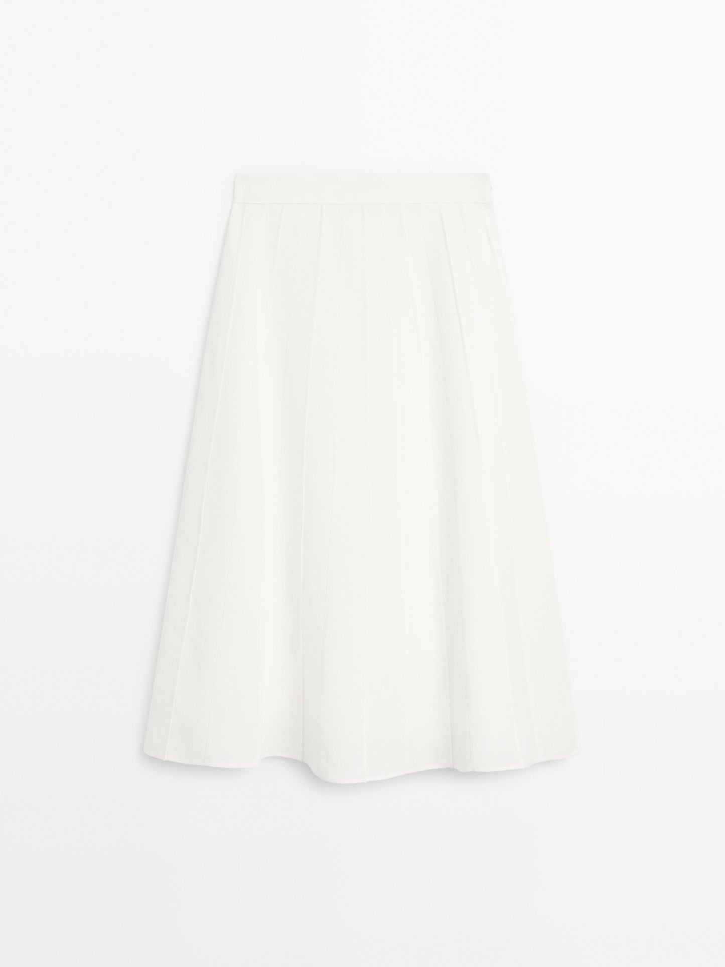 Flared midi skirt with seam details