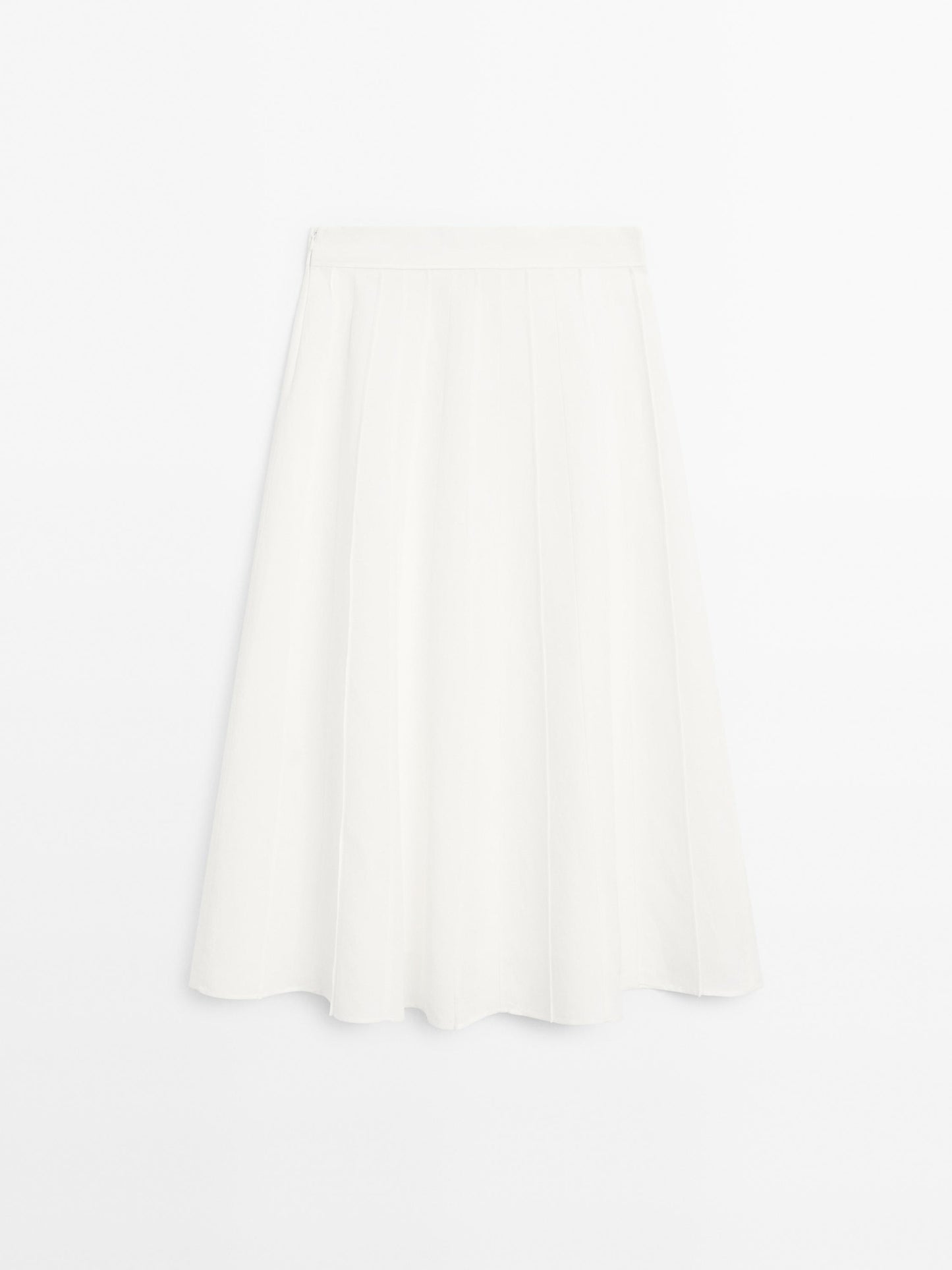 Flared midi skirt with seam details