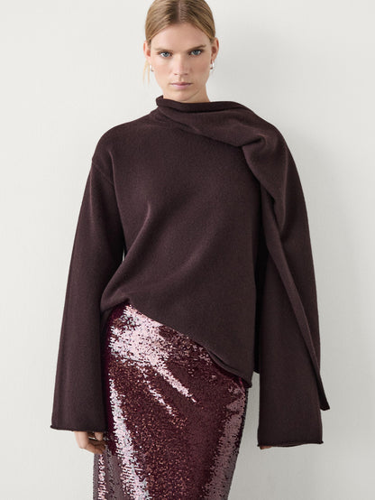 Midi skirt with sequins