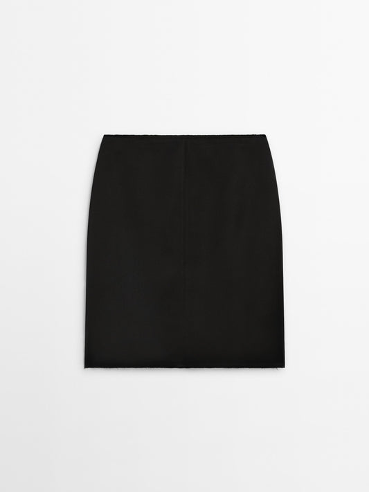 Satin midi skirt