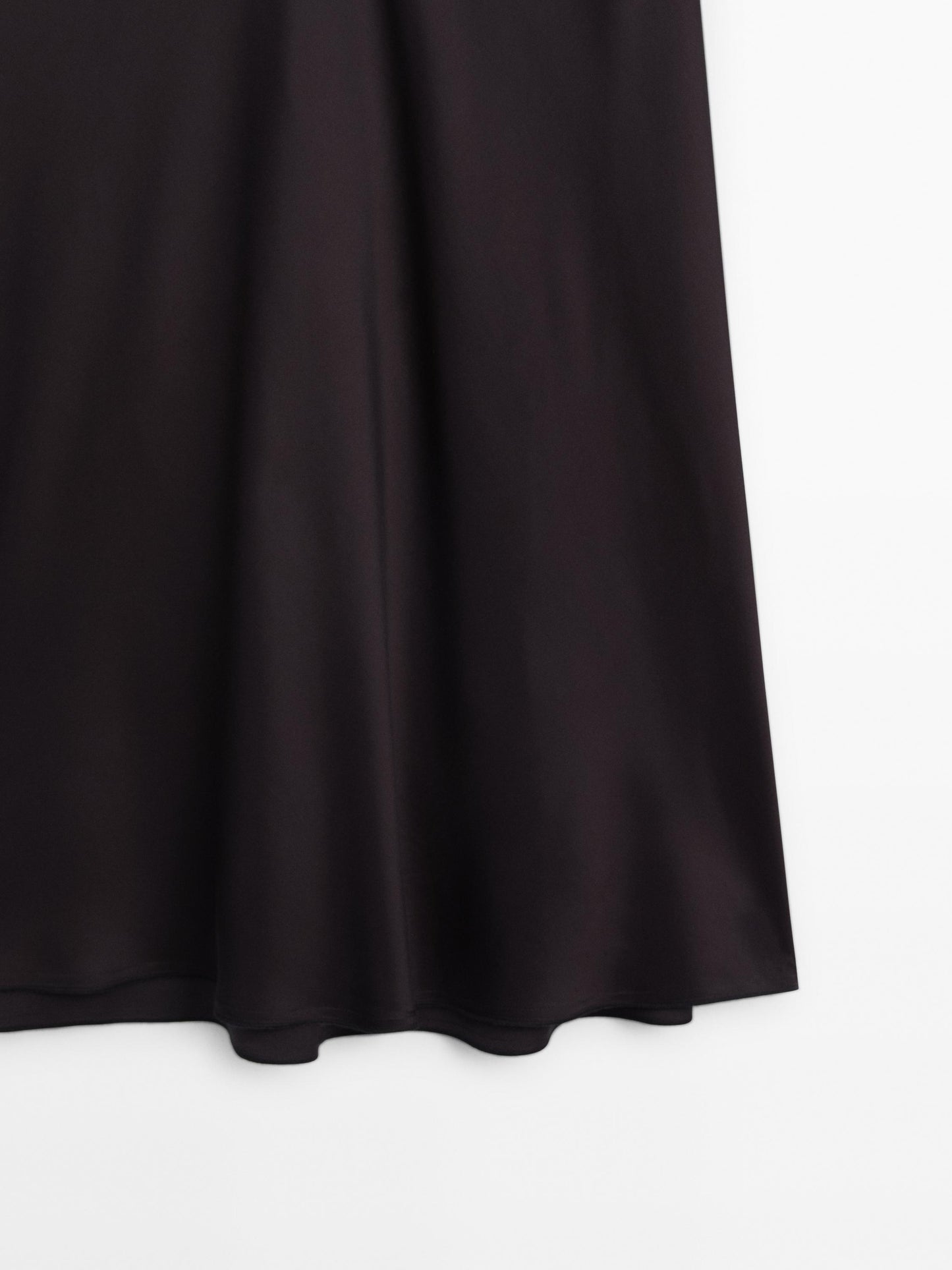 Satin midi skirt