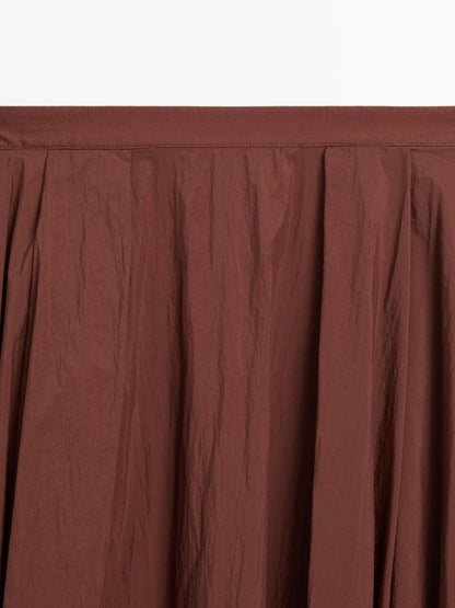 Pleated technical midi skirt