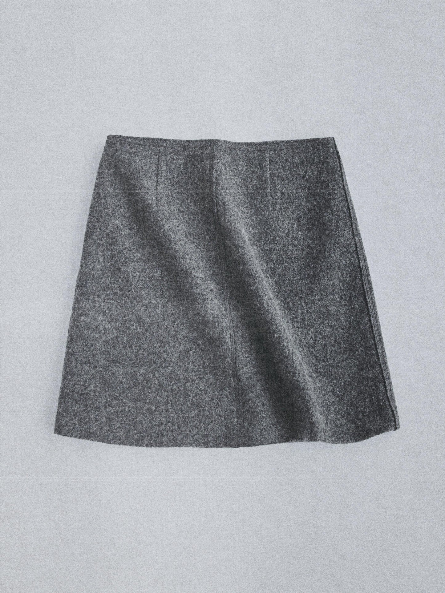 Wool blend mini skirt