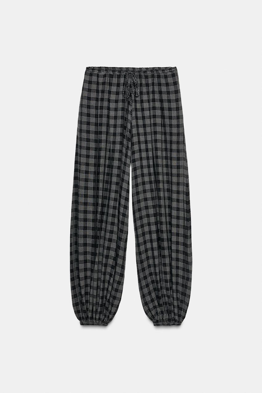 Zw Collection Checked Bloomer Trousers