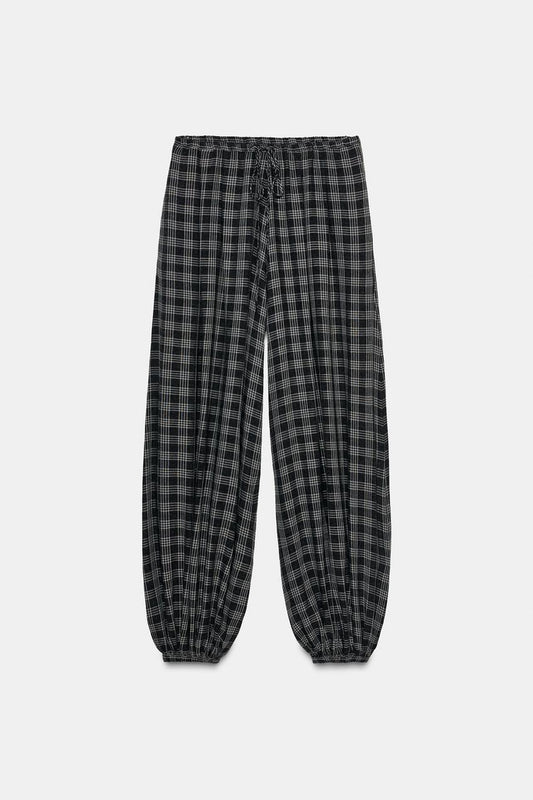 Zw Collection Checked Bloomer Trousers