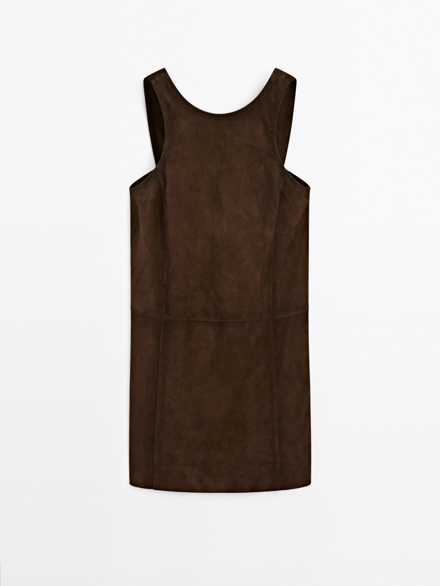 Suede leather mini dress