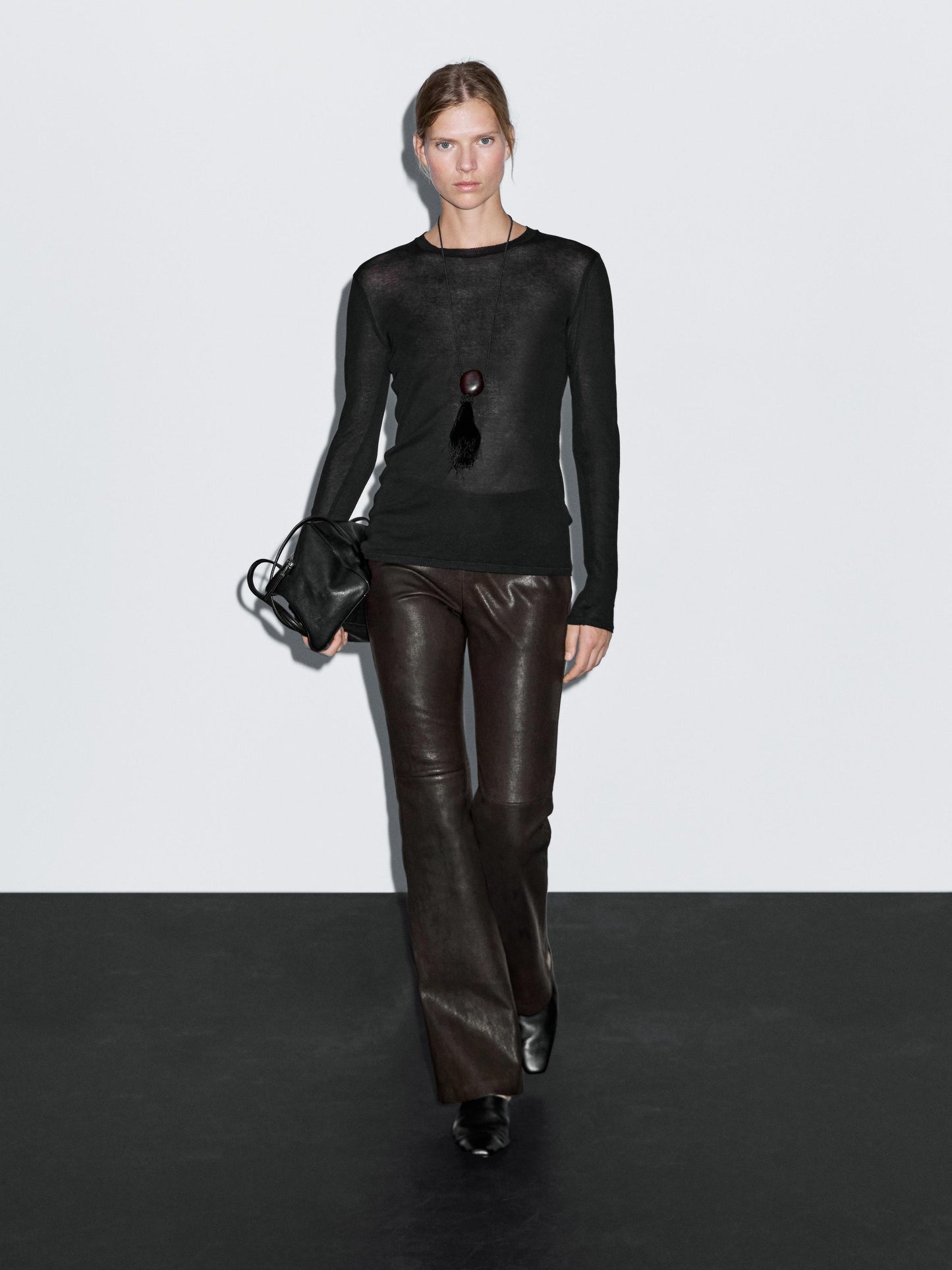 Nappa leather leggings
