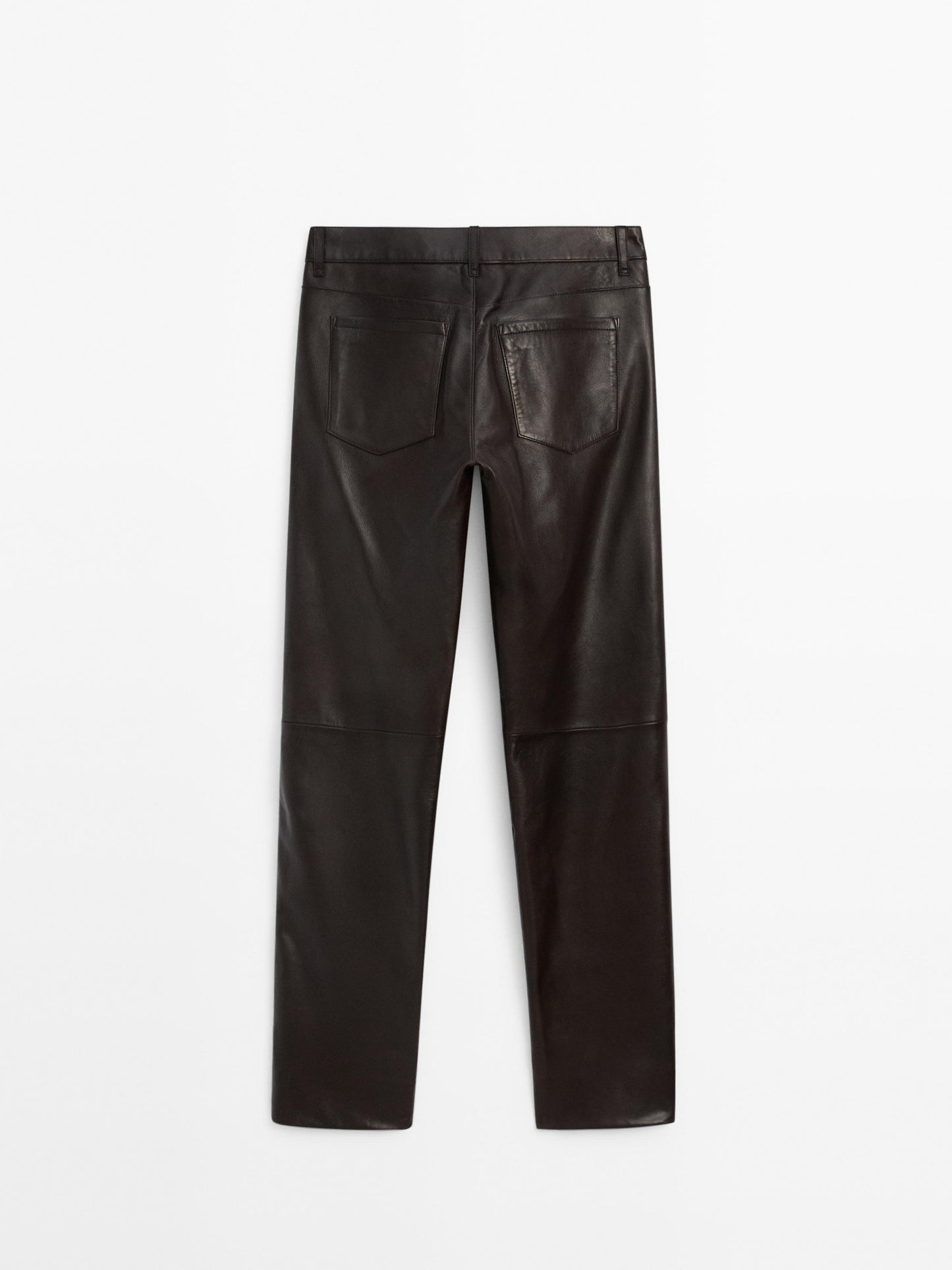 Straight-leg nappa leather trousers