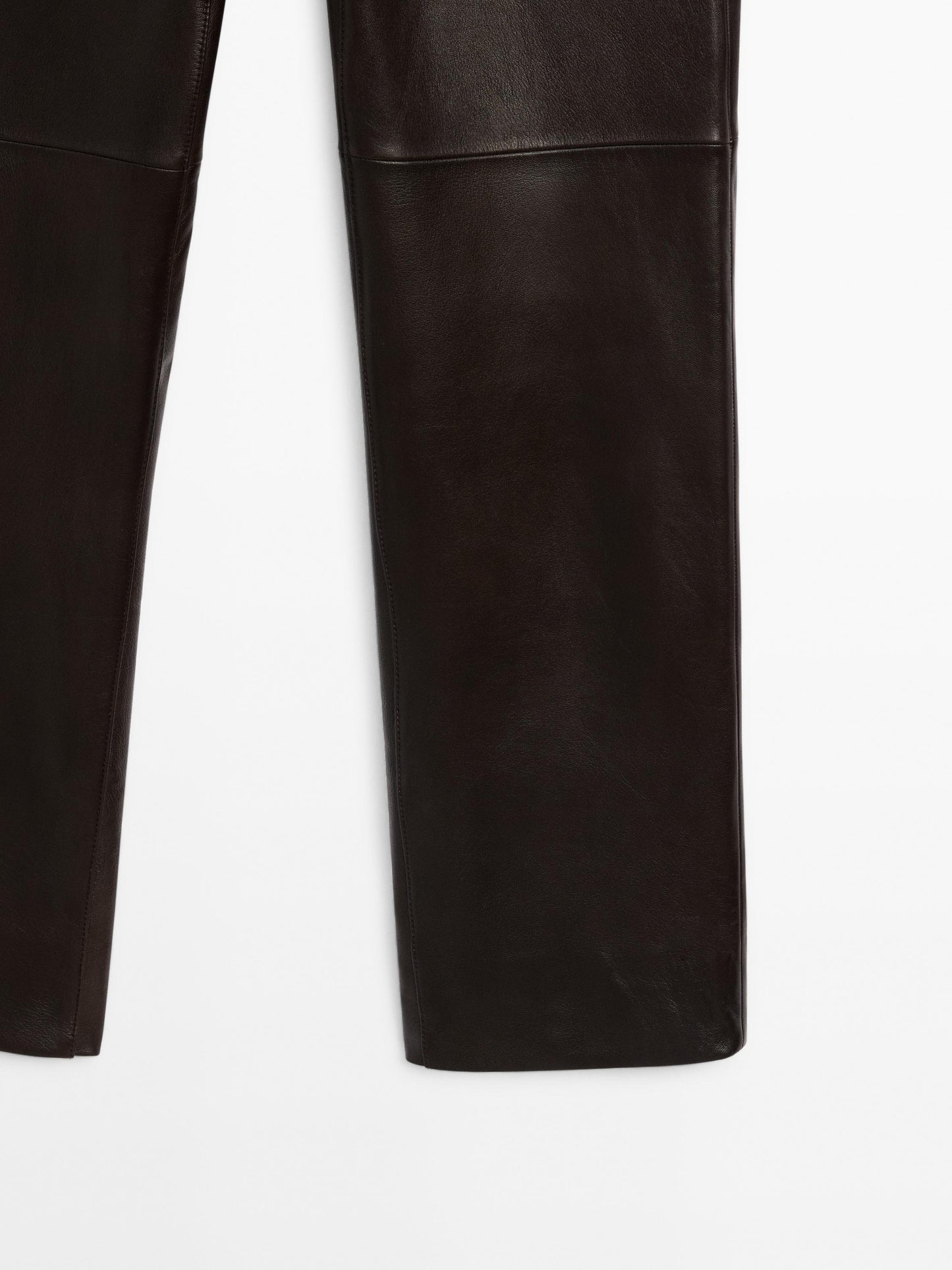 Straight-leg nappa leather trousers