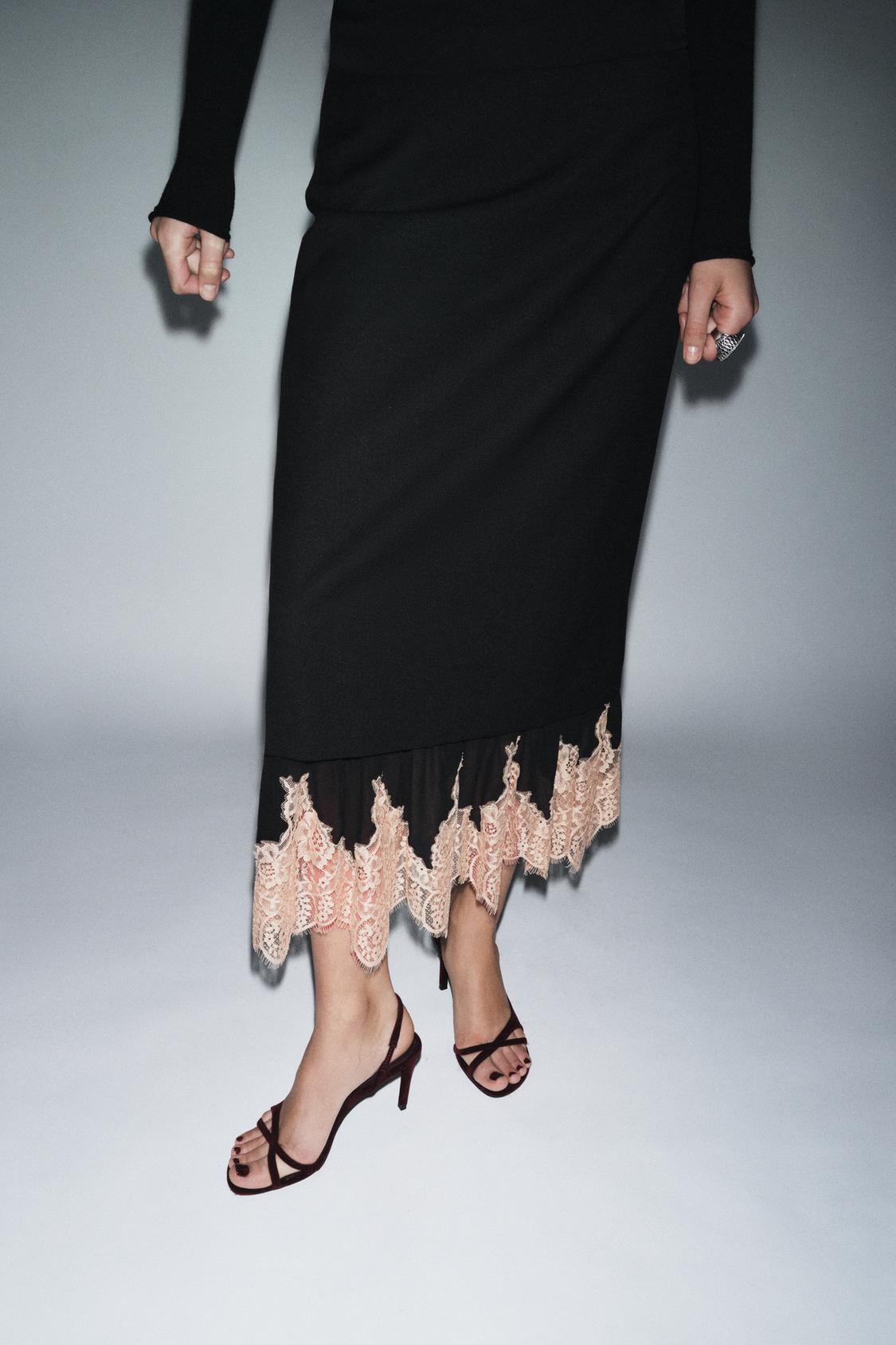 Zw Collection Combined Lace Skirt
