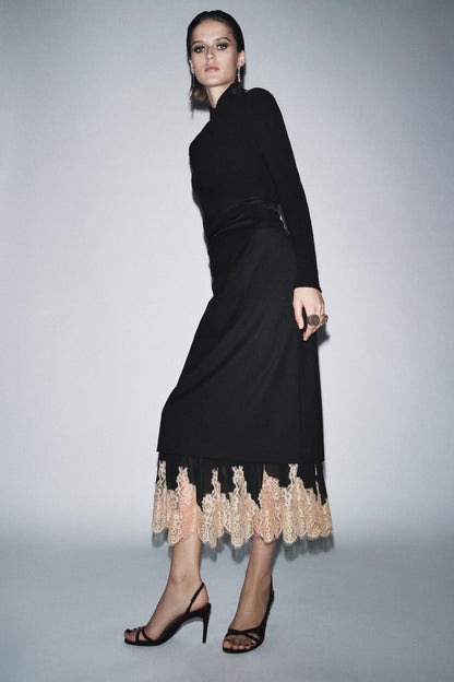 Zw Collection Combined Lace Skirt